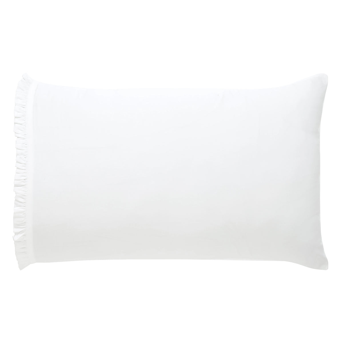 Raatrani Fringe White Pillowcase