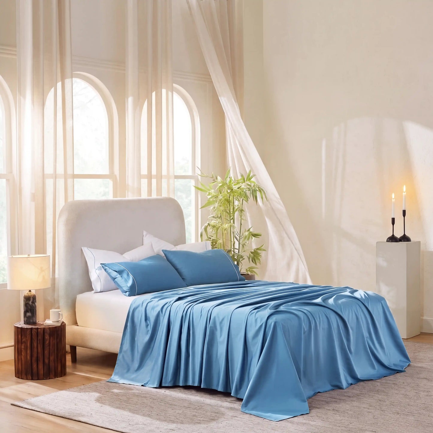 Raatrani: Soft & Cozy Bedsheet Azure Blue