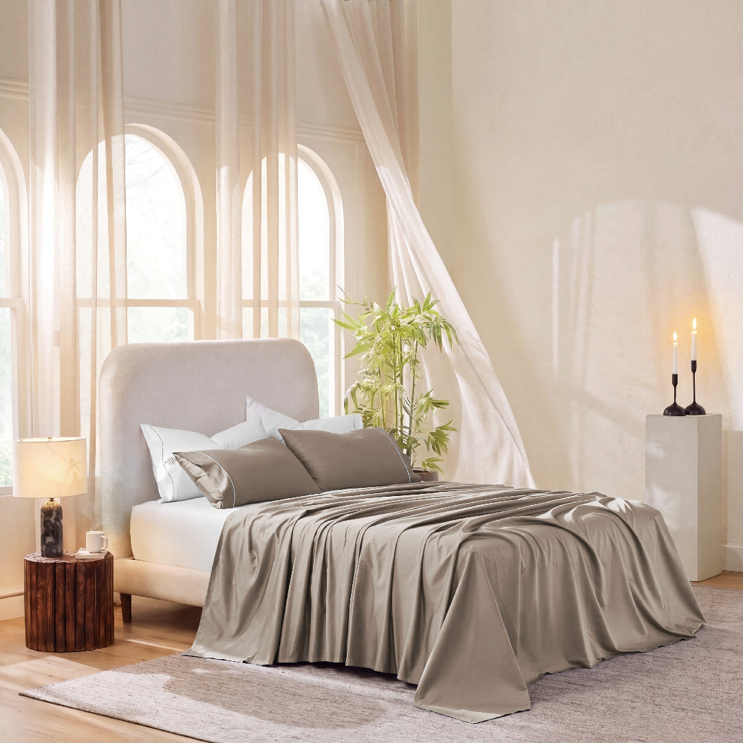 Raatrani: Soft & Cozy Bedsheet Sand Pillow Set