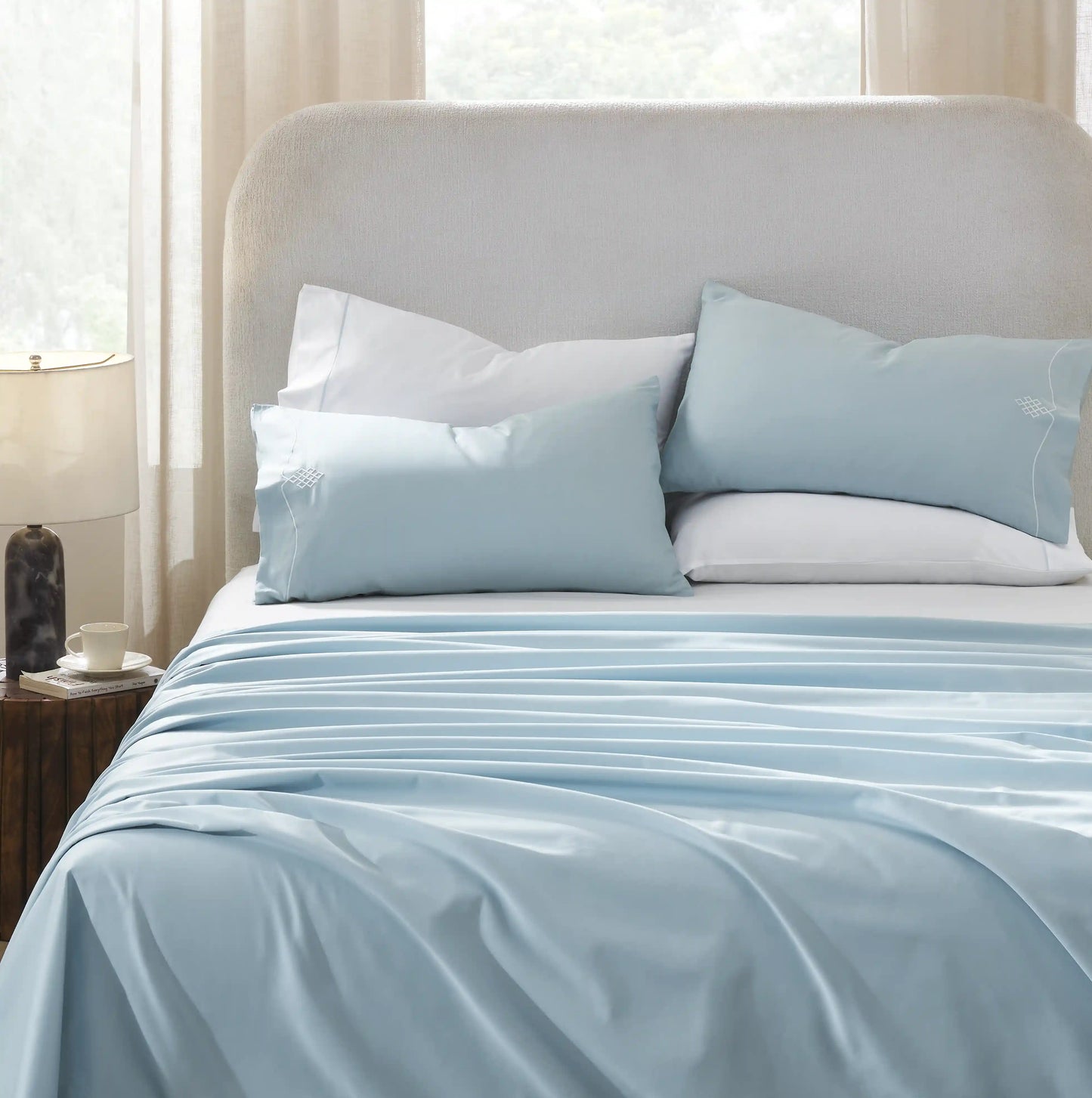 Raatrani: Soft & Cozy Bedsheet Sky Blue