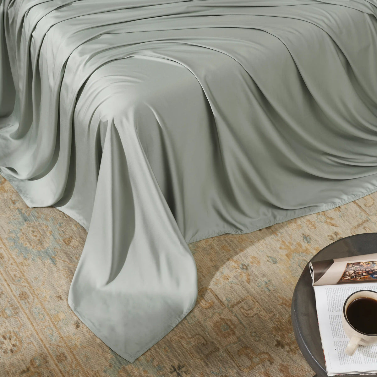 Rajnigandha: Cooling & Breathable Bedsheet Sage Green