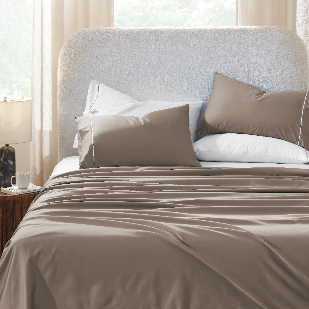 Raatrani: Soft & Cozy Bedsheet Sand Pillow Set