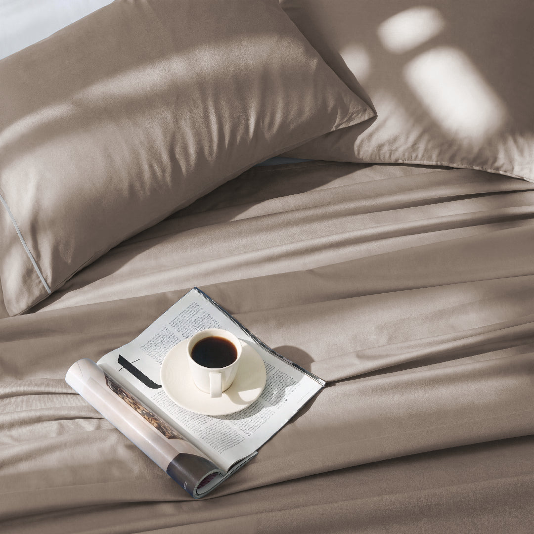 Raatrani: Soft & Cozy Bedsheet Sand Pillow Set