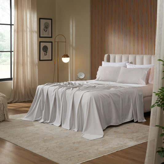 Rajnigandha: Cooling & Breathable Bedsheet Grey