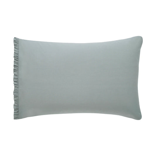 Nargis Fringe Stone Blue Pillowcase 1