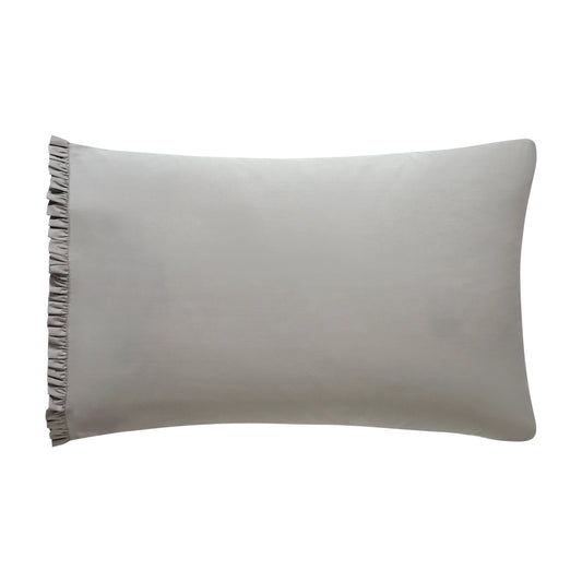 Nargis Fringe Grey Pillowcase 1