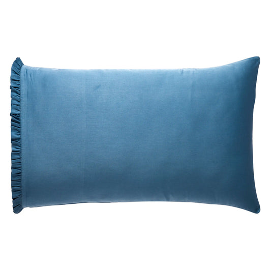 Raatrani Fringe Azure Blue Pillowcase