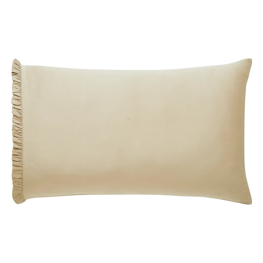 Raatrani Fringe Beige Pillowcase