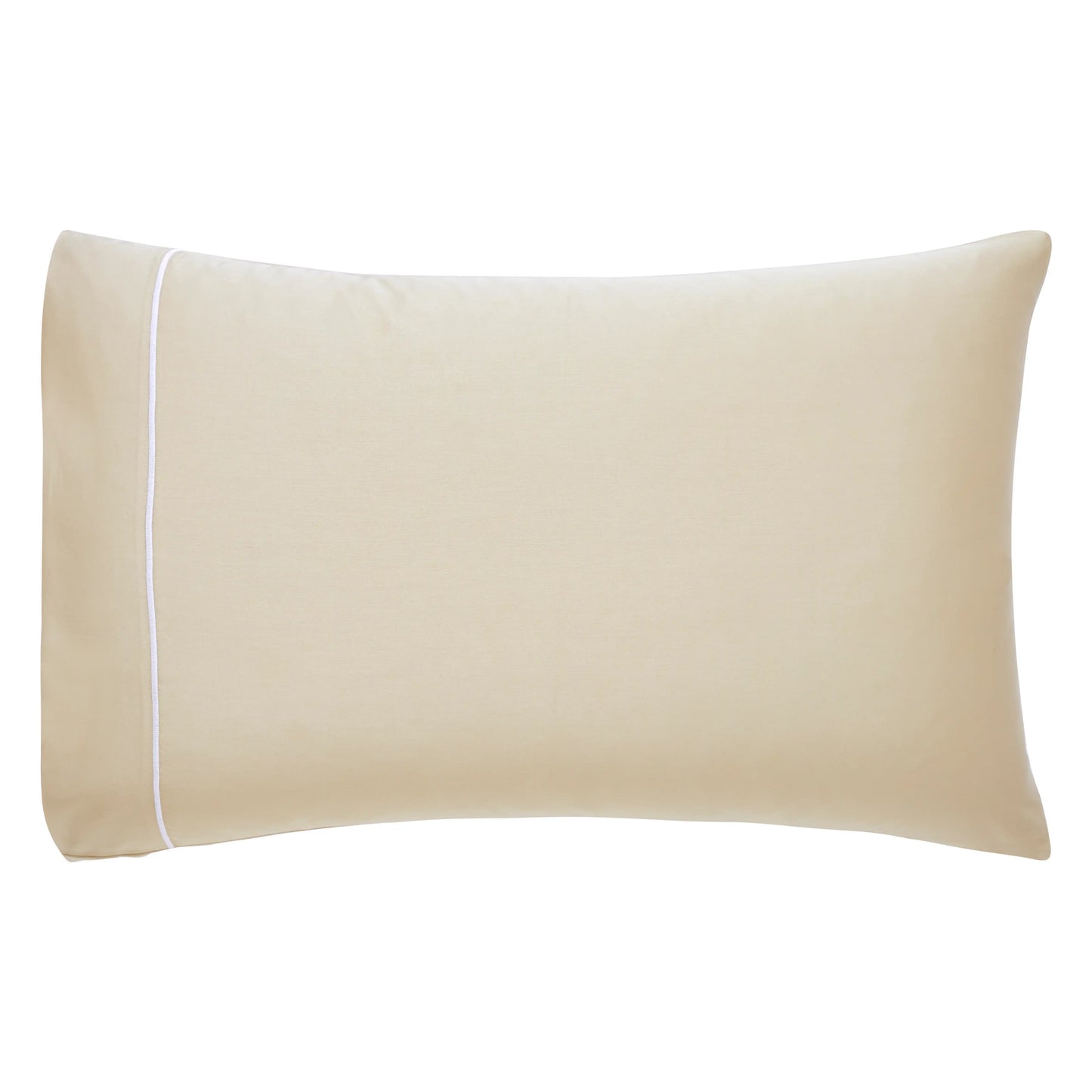 Raatrani Piping White on Ivory Pillowcase