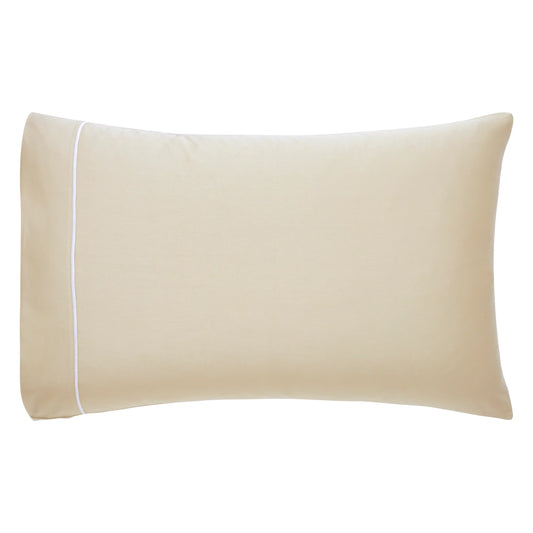 Raatrani Piping White on Ivory Pillowcase