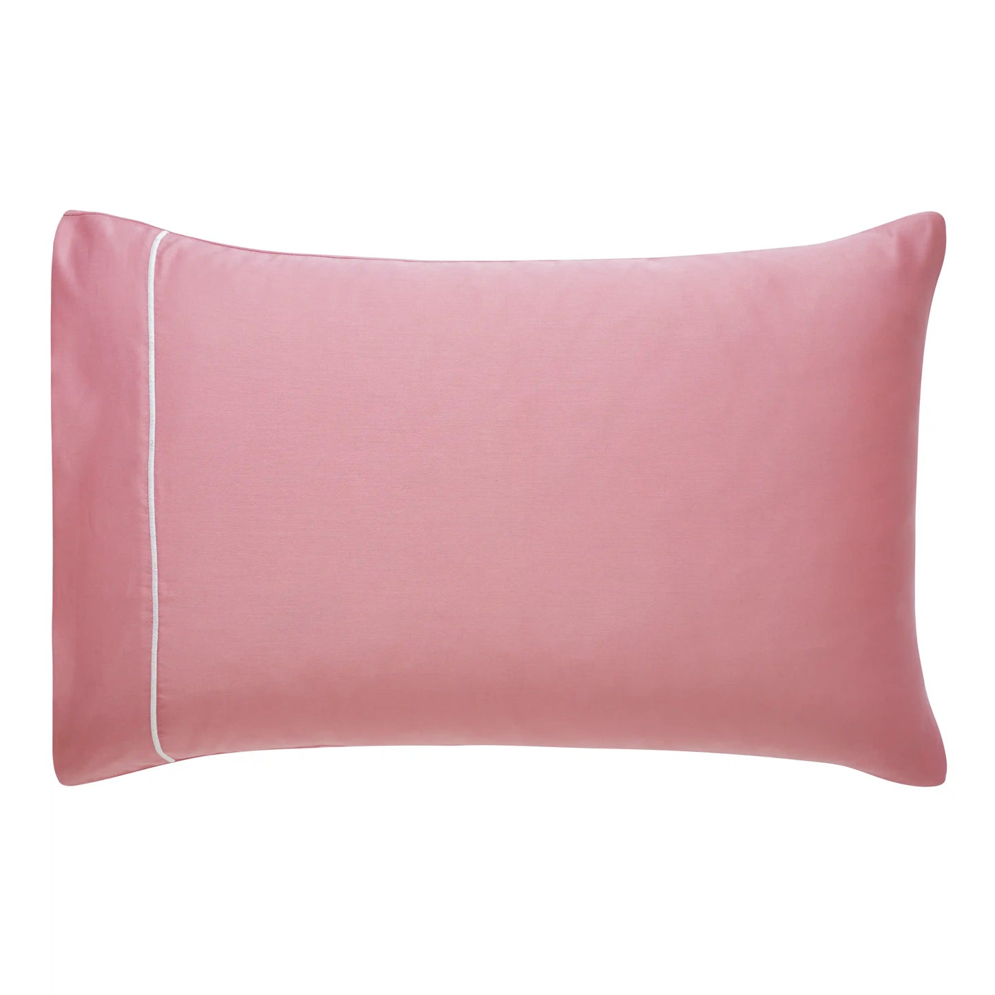 Raatrani Piping White on Rose Pink Pillowcase